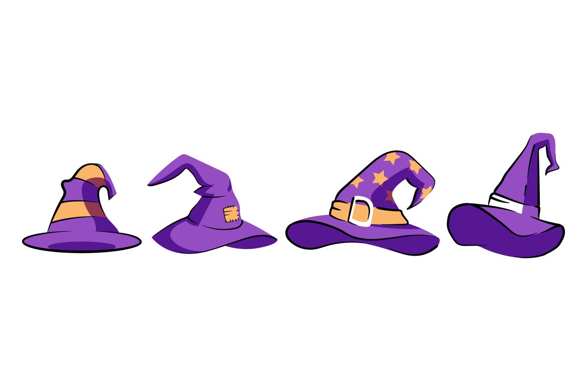 Witch Hat illustrations example image 1