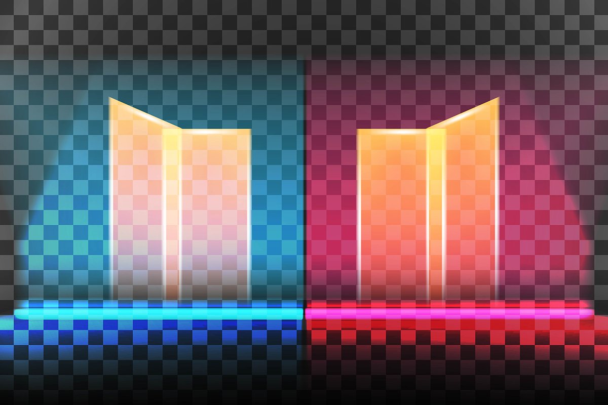 neon Light poster frame. Isolated on transparent background. example image 1