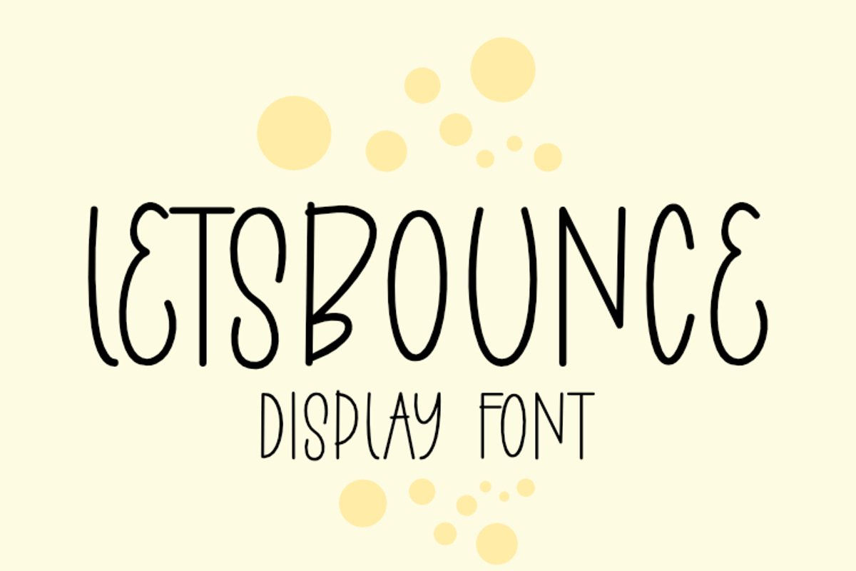 LETSBOUNCE DISPLAY CAPS FONT example image 1