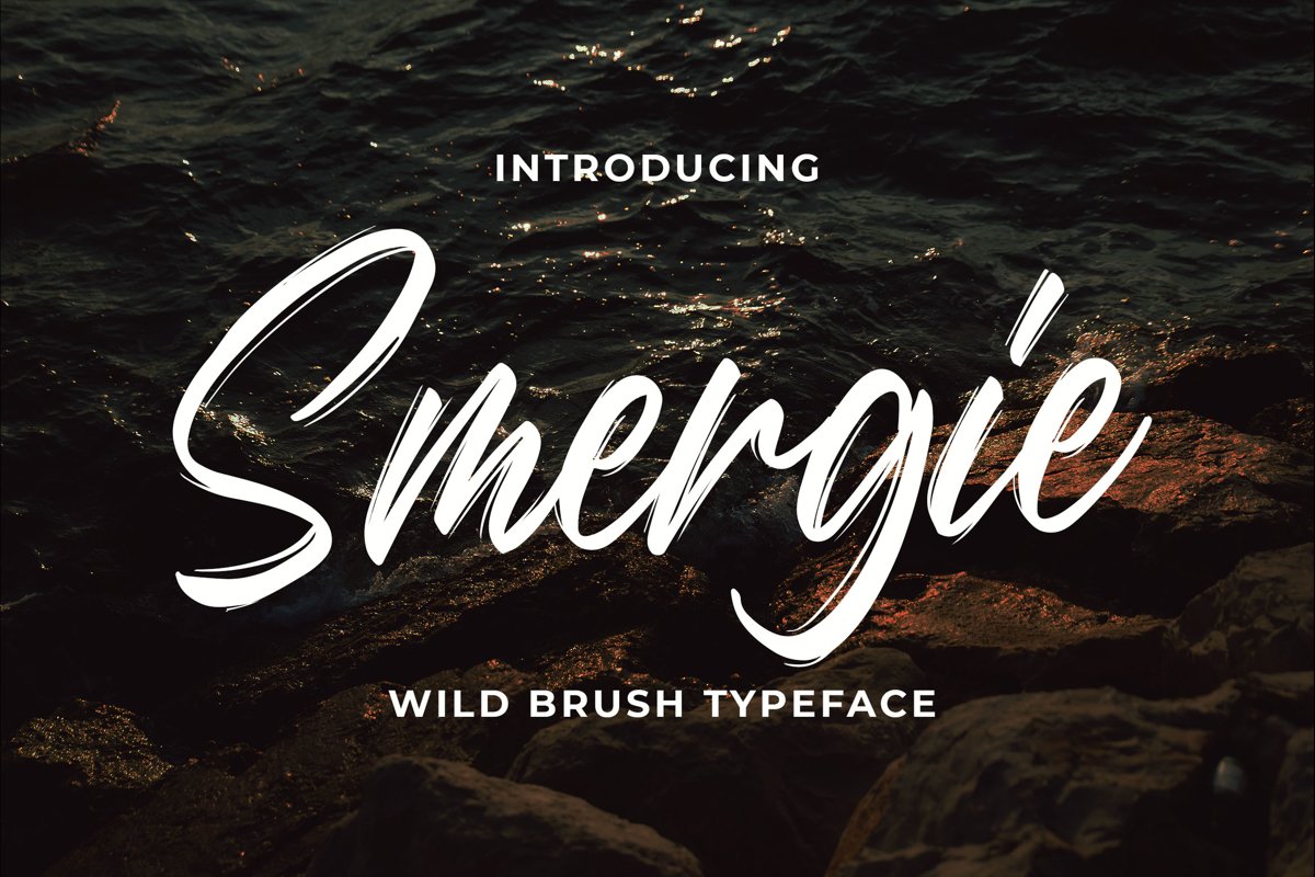 Smergie - Wild Brush Typeface example image 1