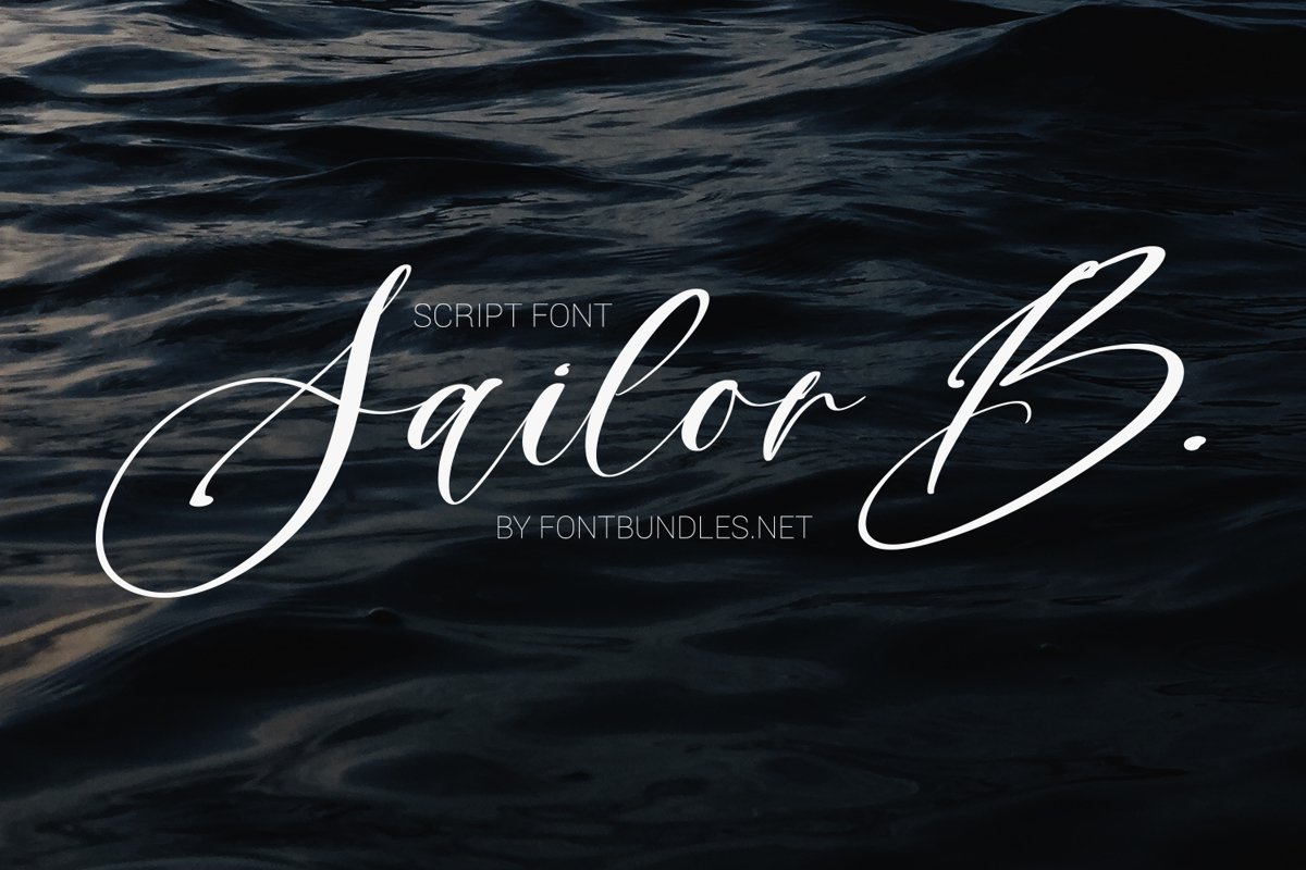 Sailor B Script font example image 1