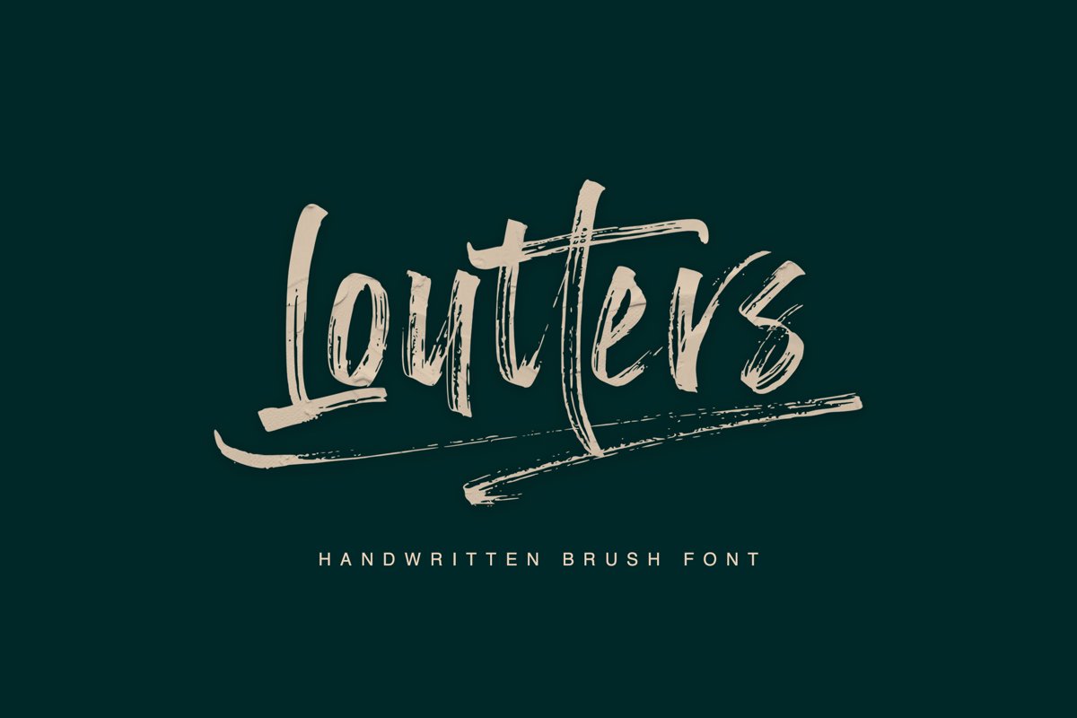 Loutters | Handwritten Brush Font example image 1