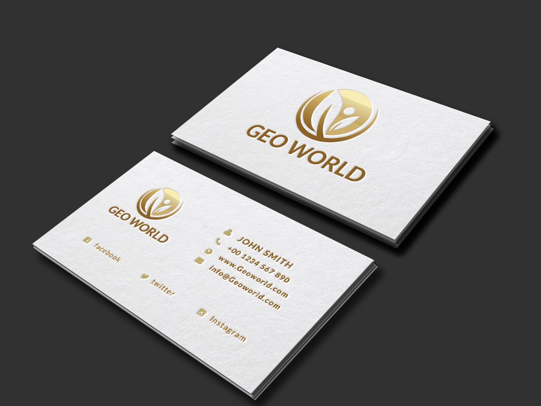 Minimalistic Golden Business card example image 1