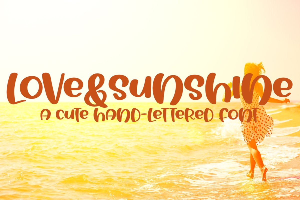 Love&Sunshine - A Cute Hand-Lettered Bold Font example image 1