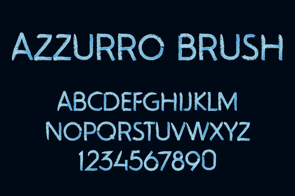 Azzurro SVG font example image 1
