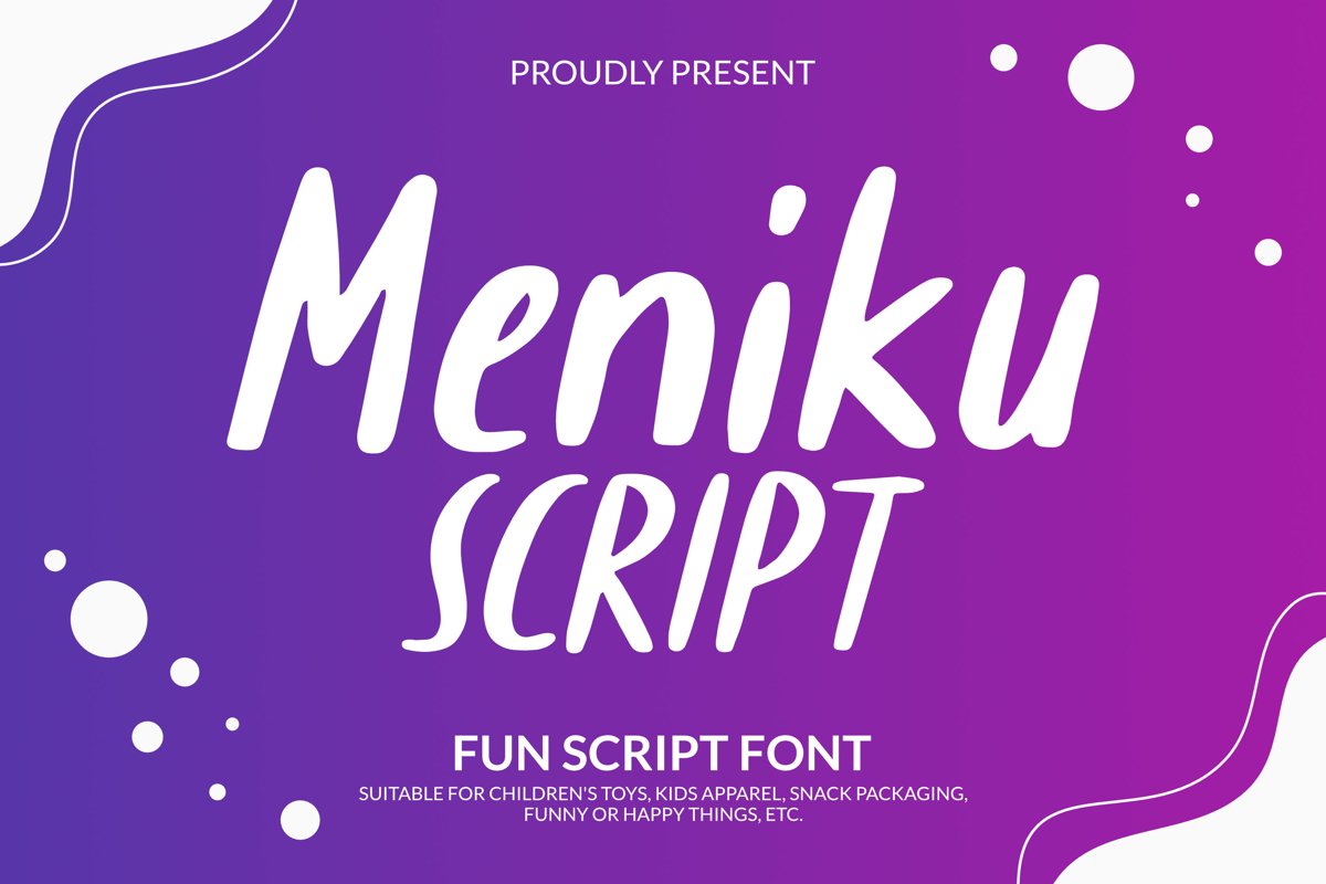 Meniku Script Font example image 1