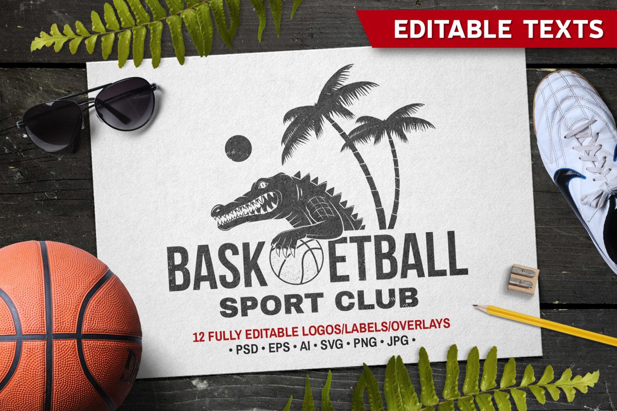 Basketball Club Badges and Labels example image 1