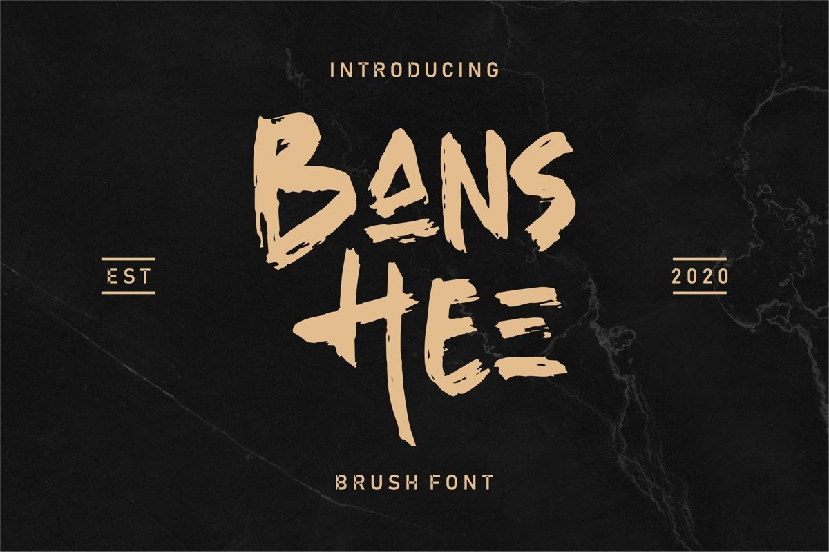 Banshee - Brush Font example image 1