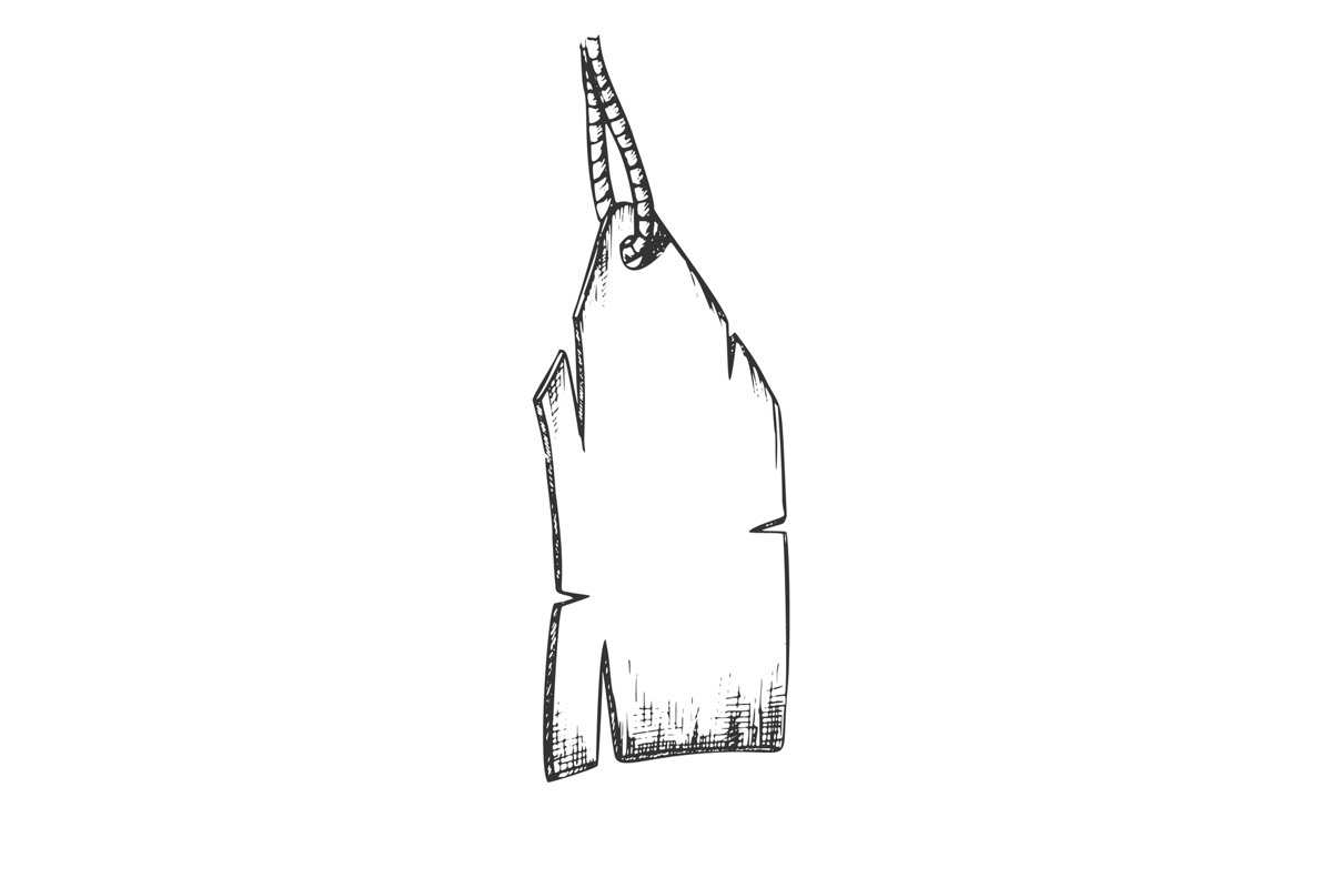 Blank Label Tag Hanging On Rope Monochrome Vector example image 1