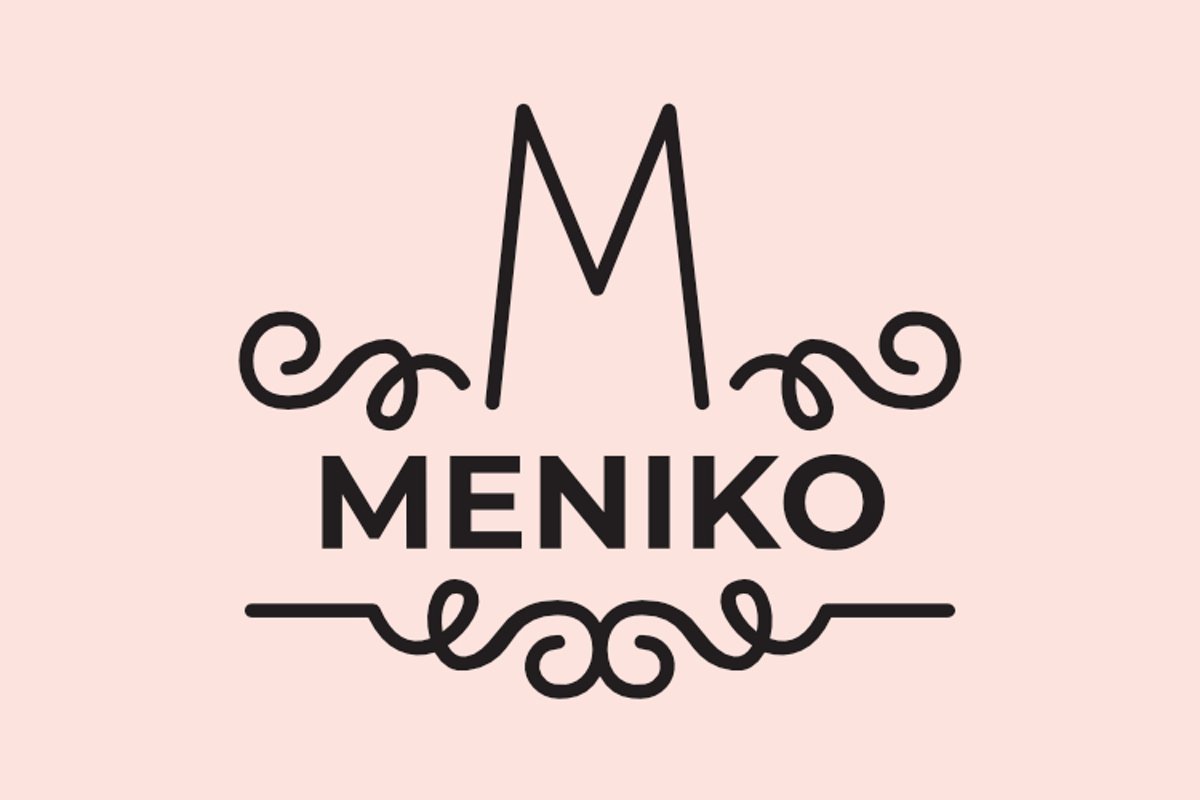 Meniko - Letter with swirl font example image 1