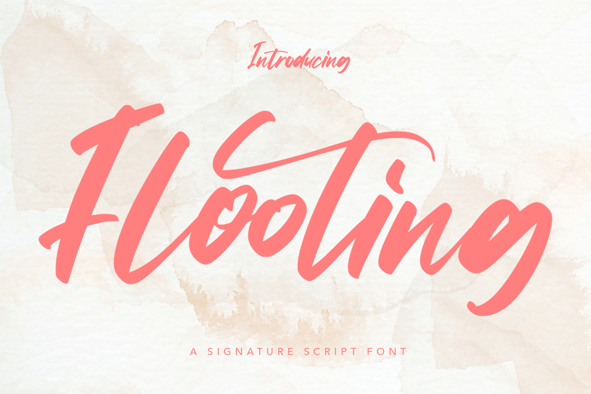 Flooting - Signature Script Font example image 1