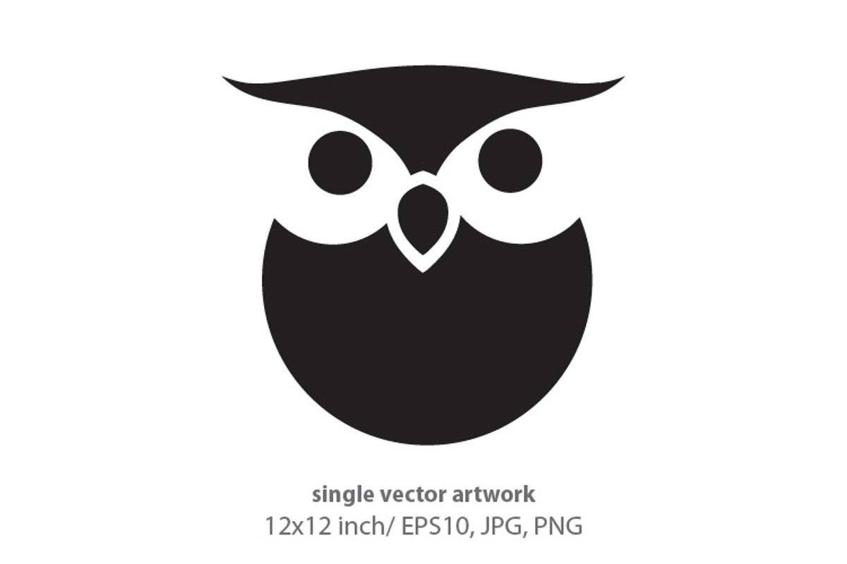 cute little owl - single vector artwork example image 1