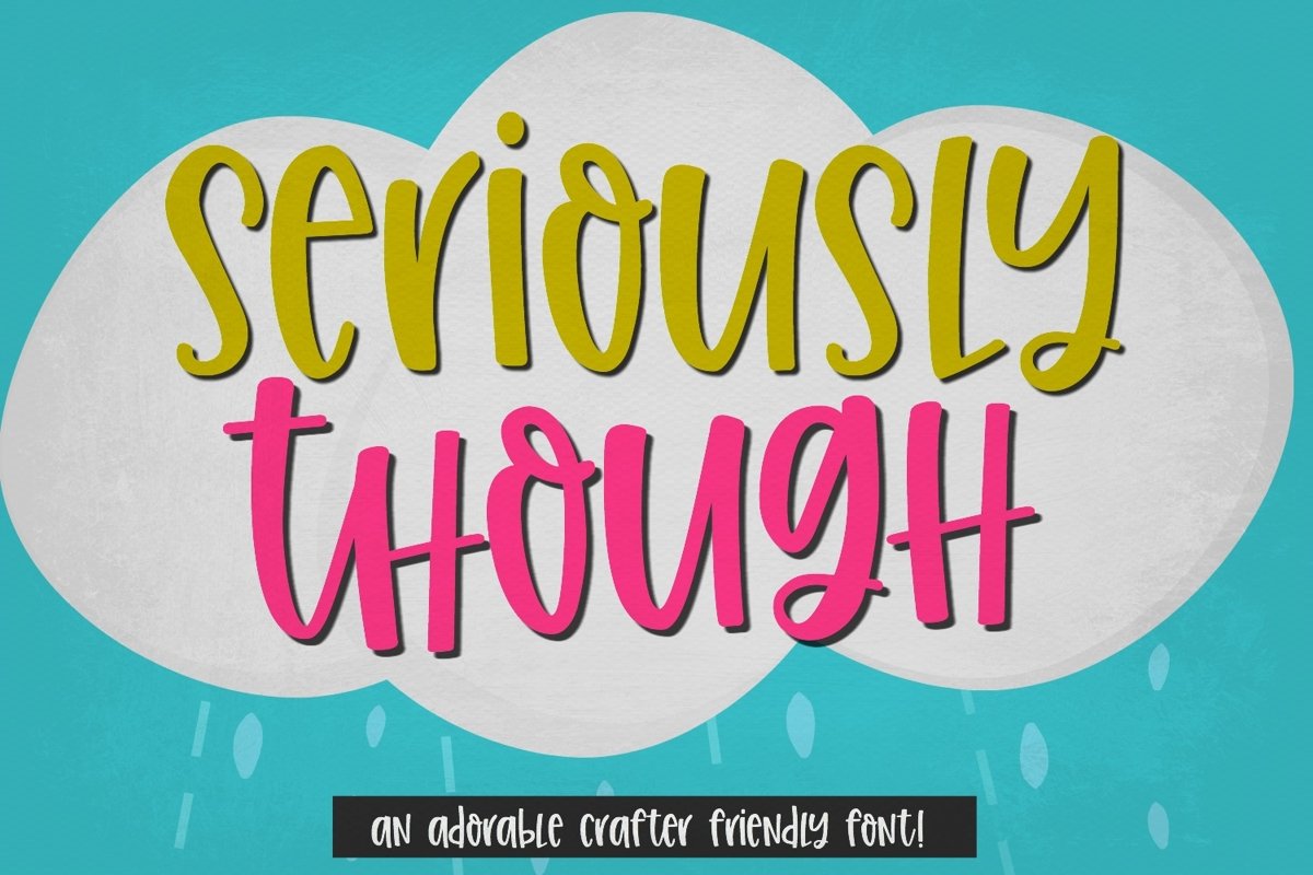 Seriously Though Handwritten Font | Crafter Friendly Font example image 1