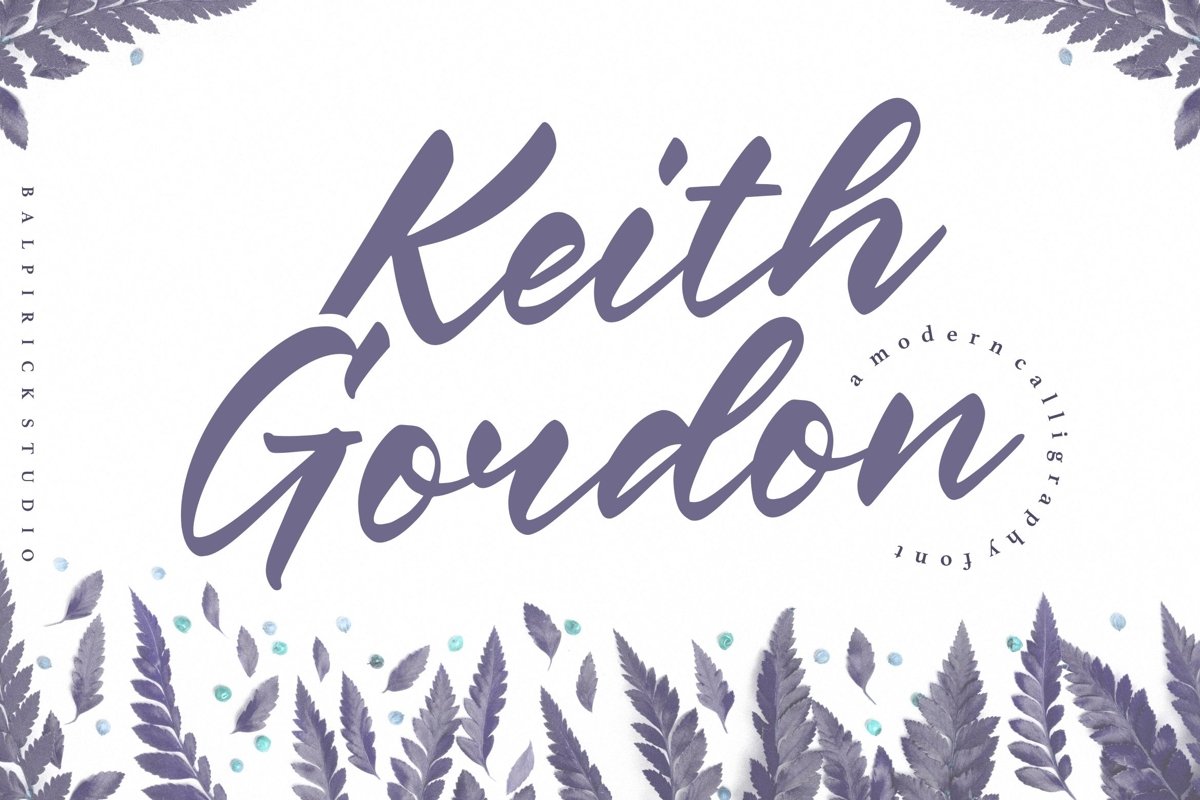 Keith Gordon Modern Calligraphy Font example image 1