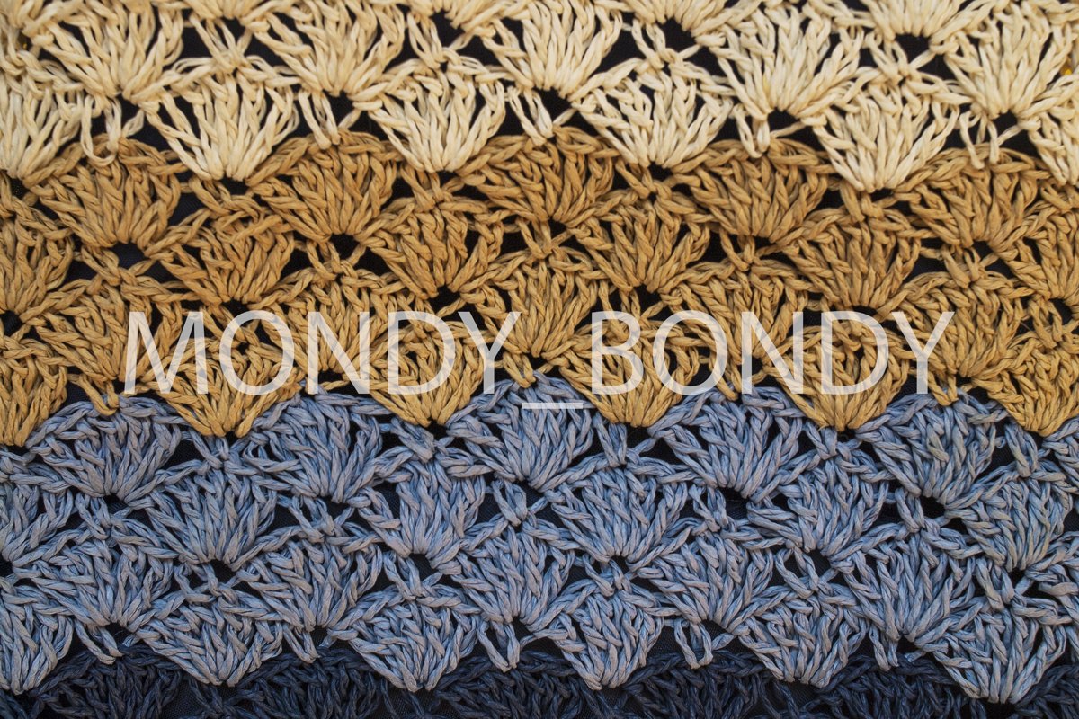 texture of coarse knitting pattern. Color transition blue cy example image 1
