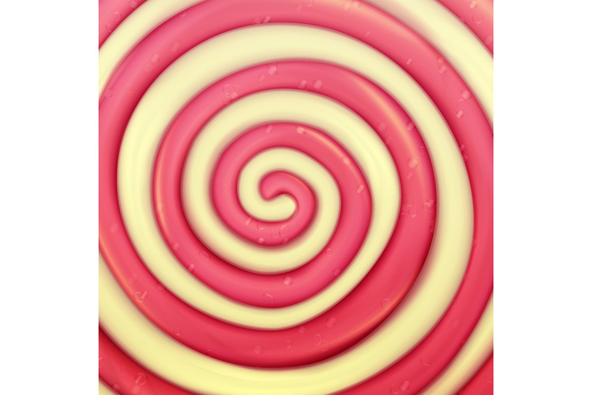 Classic Lollipop Vector Background. Round Red example image 1