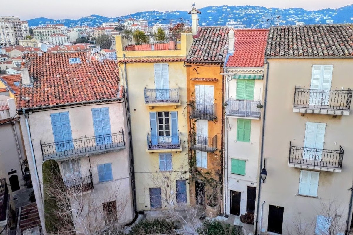 Architecture Photography Narrow houses in Old town Cannes example image 1