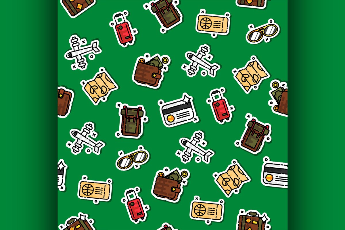 Colored traveling pattern example image 1