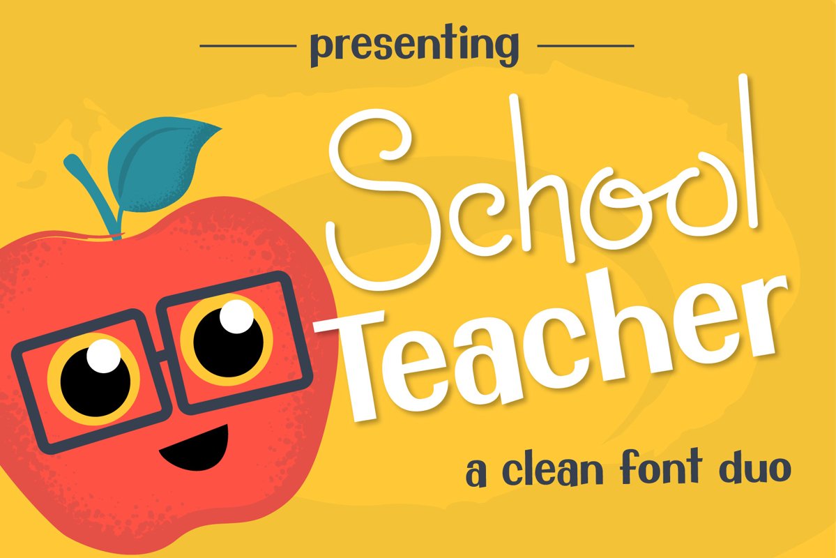 School Teacher Font Duo example image 1