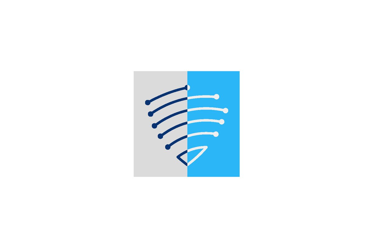 shield connect Logo Vector Design isolated example image 1