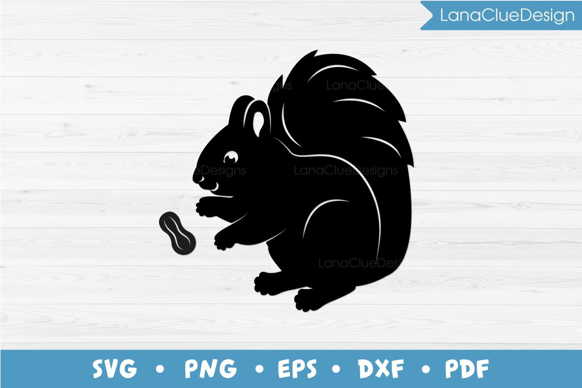 Squirrel and Peanut SVG example image 1
