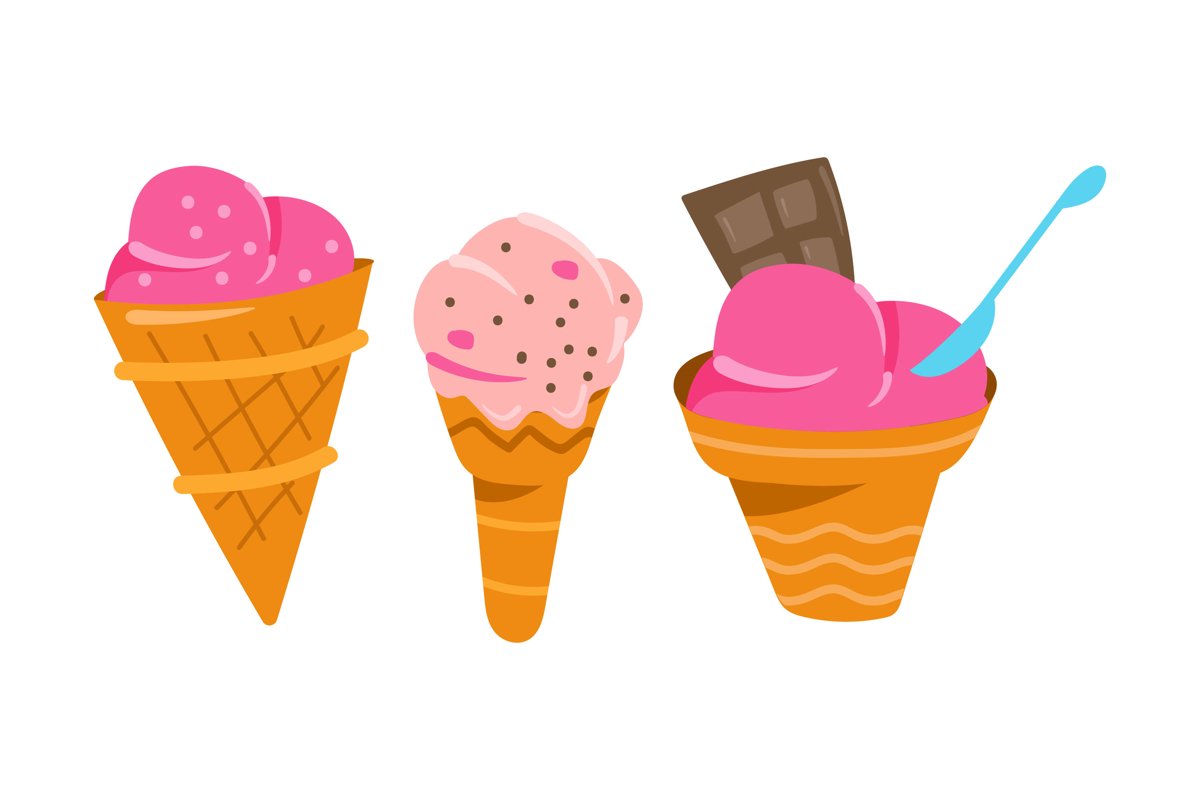 Ice Cream Cone Illustrations example image 1