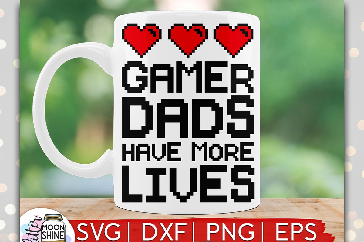 Gamer Dad SVG DXF PNG EPS Cutting Files example image 1