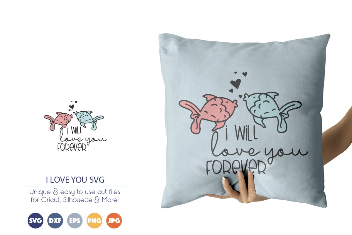 Fish svg idea for Valentine's craft from Deisgn Bundles