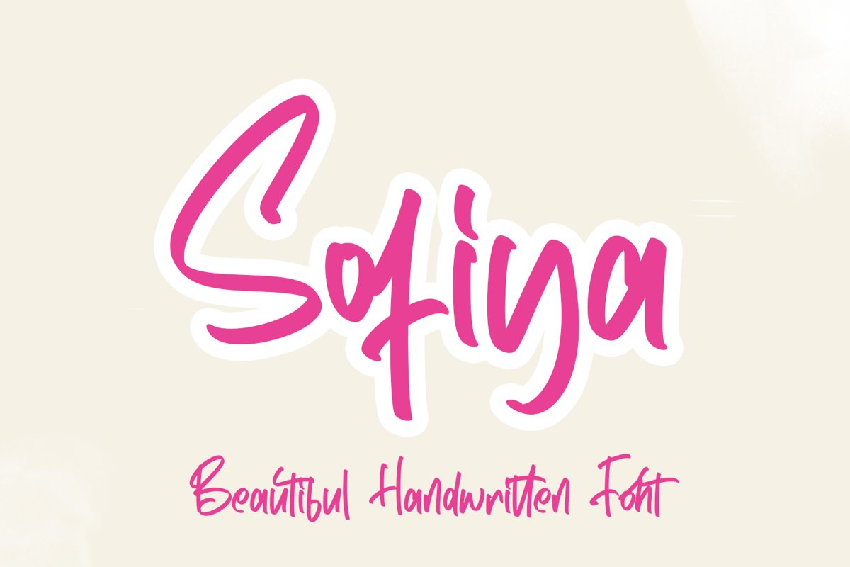 Sofiya - Script Fonts example image 1