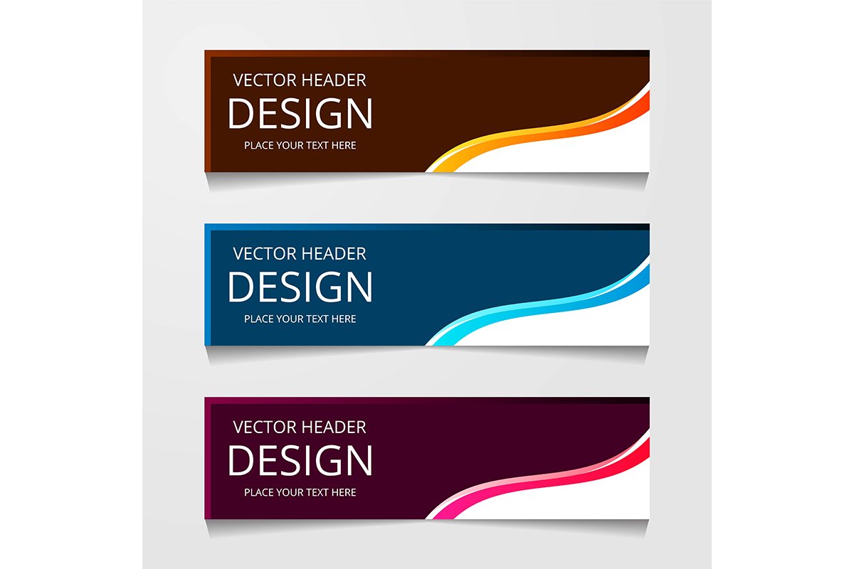 abstract geometric design banner web template. Vector Illust example image 1