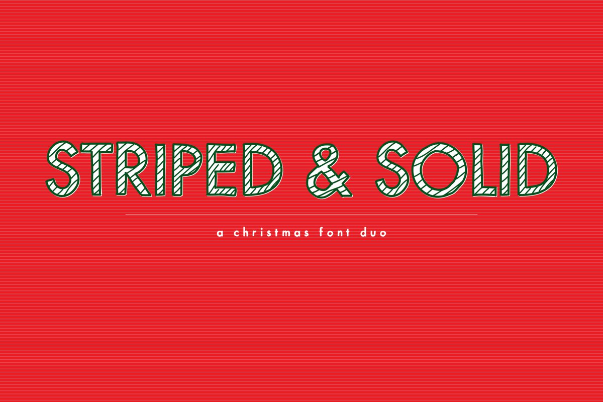 Striped & Solid - A Christmas Font Duo example image 1