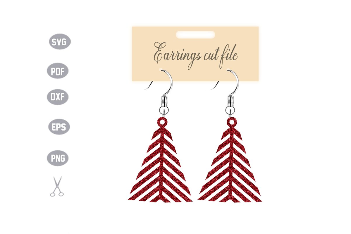 Earrings Template SVG example image 1