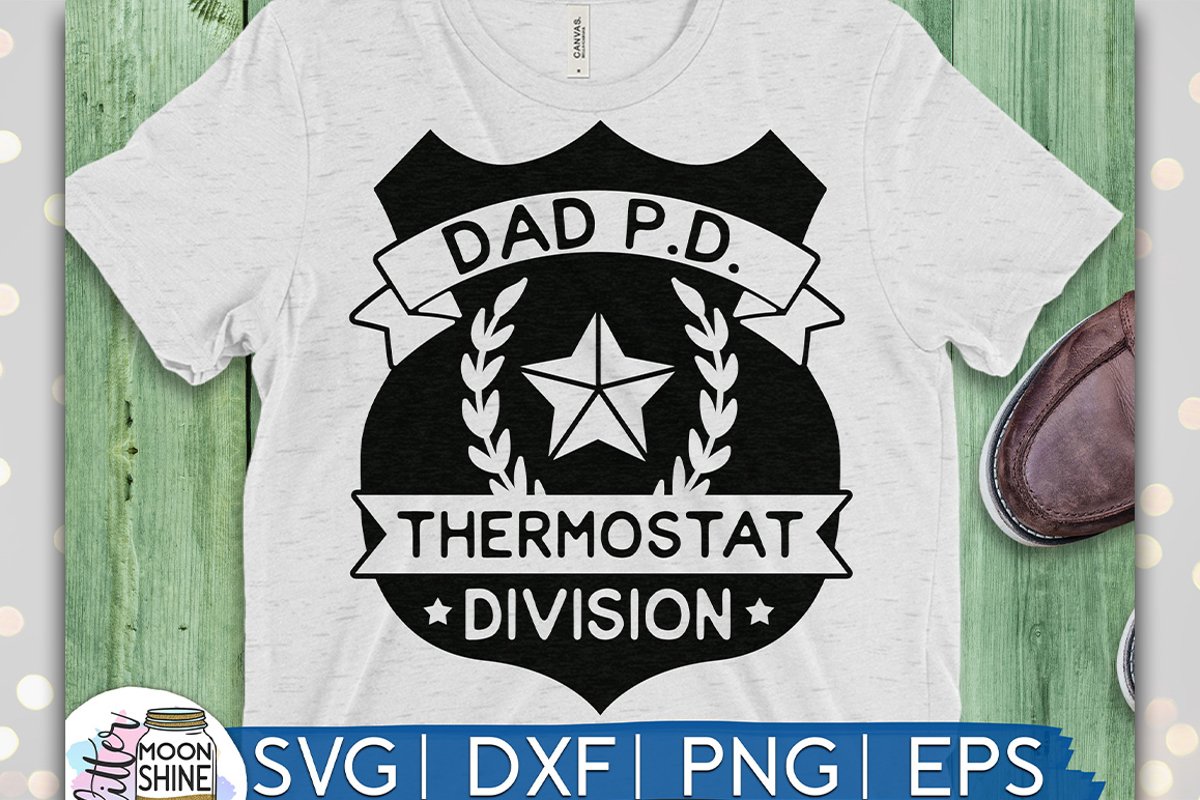 Dad PD Thermostat Division SVG DXF PNG EPS Cutting Files example image 1