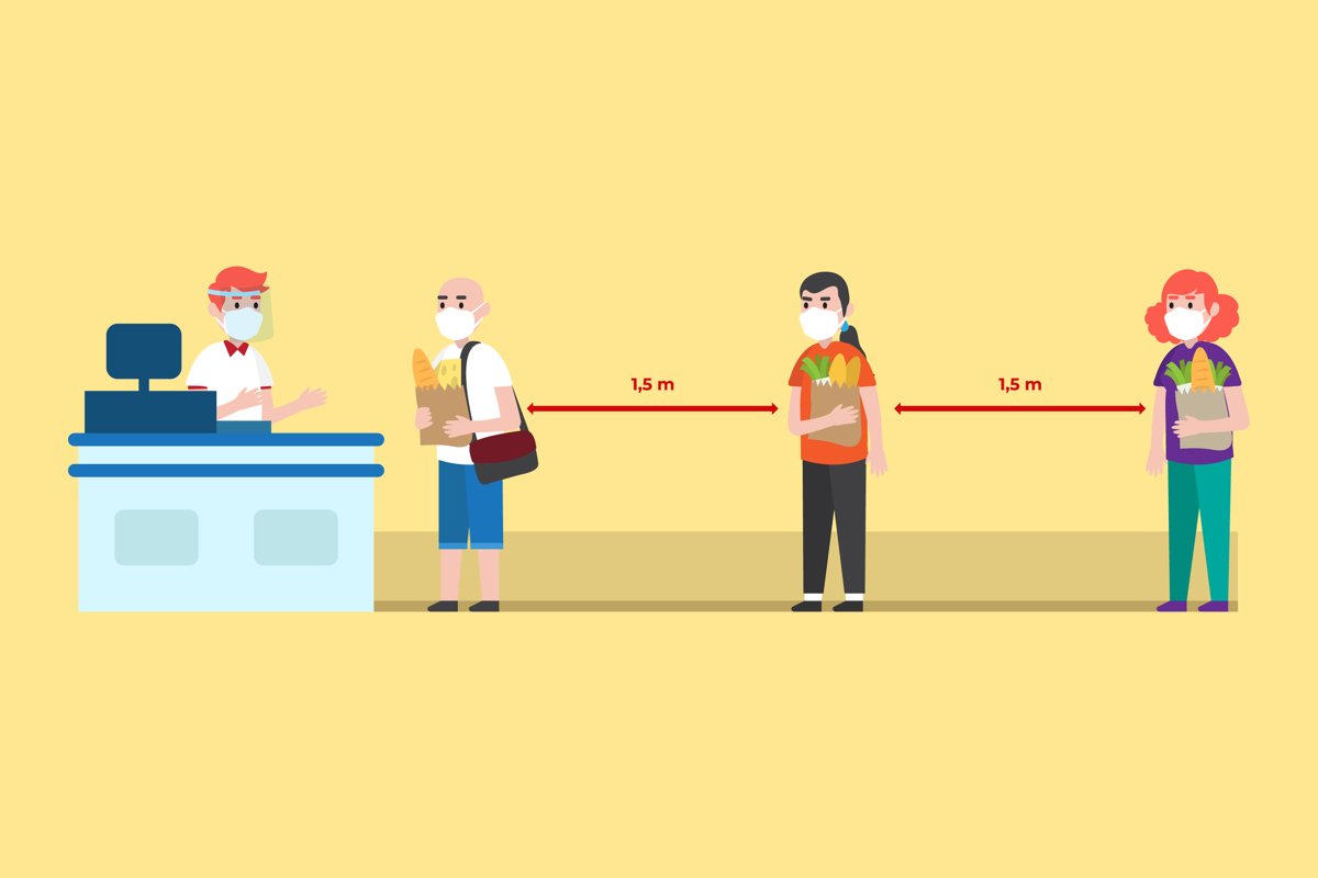 Social Distancing Illustrations example image 1