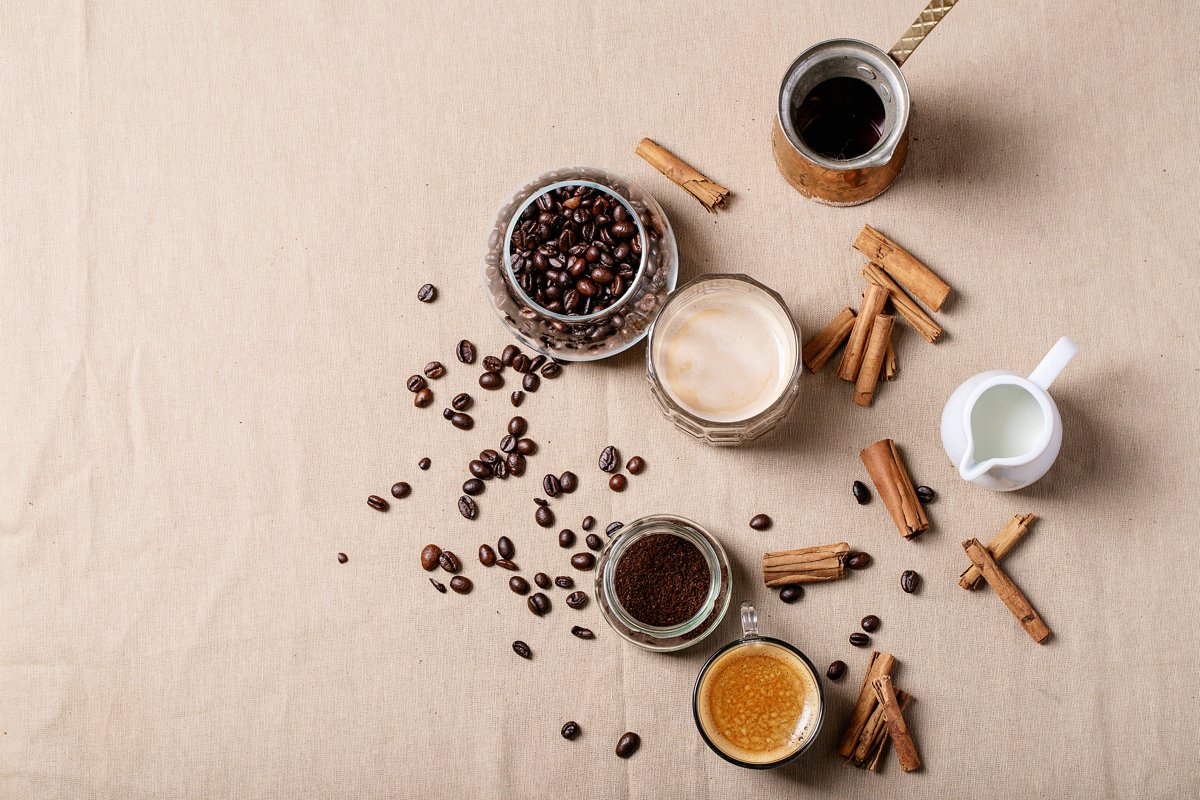 Fresh coffee with cinnamon example image 1