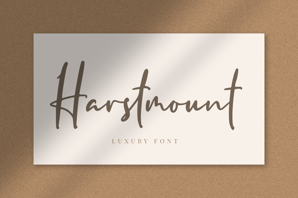 Harstmount // Luxury Signature Font example image 1