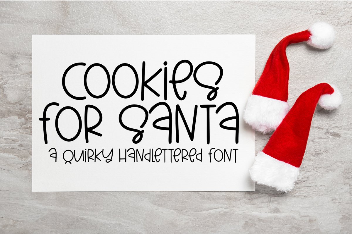 Cookies For Santa - A Quirky Hand-Lettered Font example image 1