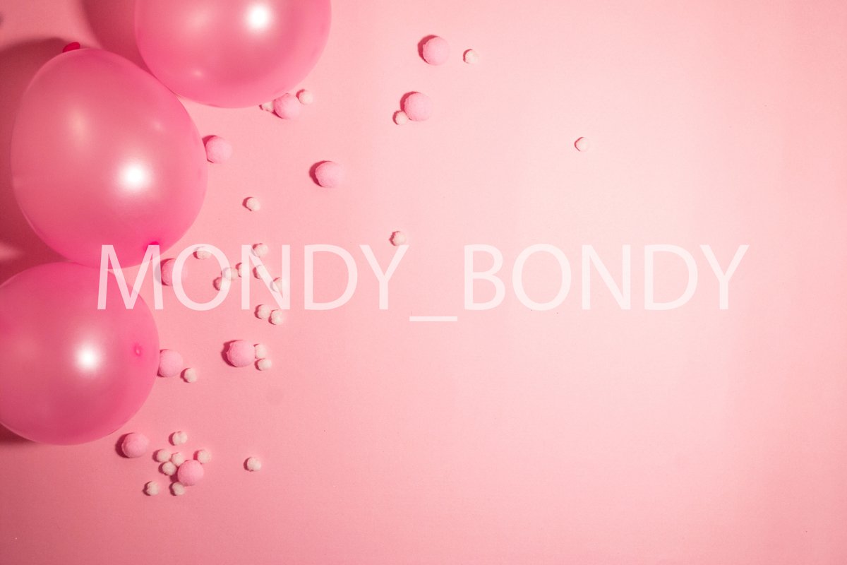 Festive composition. Pink balls, pink background. Monochrome example image 1