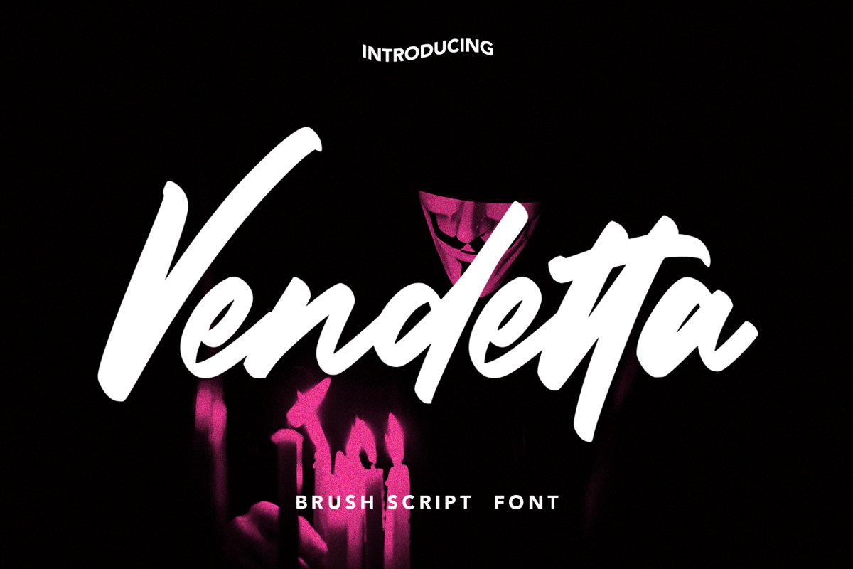 Vendetta - Brush Script Font example image 1