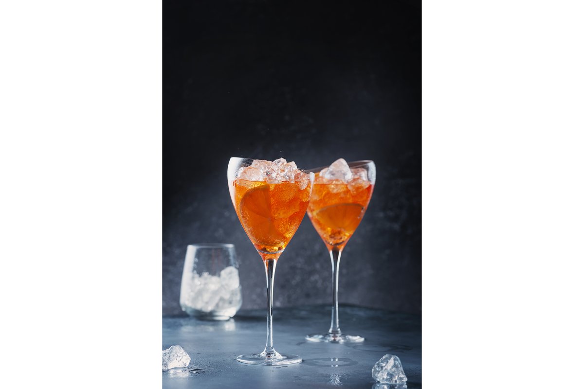 Traditional Italian aperitif Aperol Spriz with orange example image 1