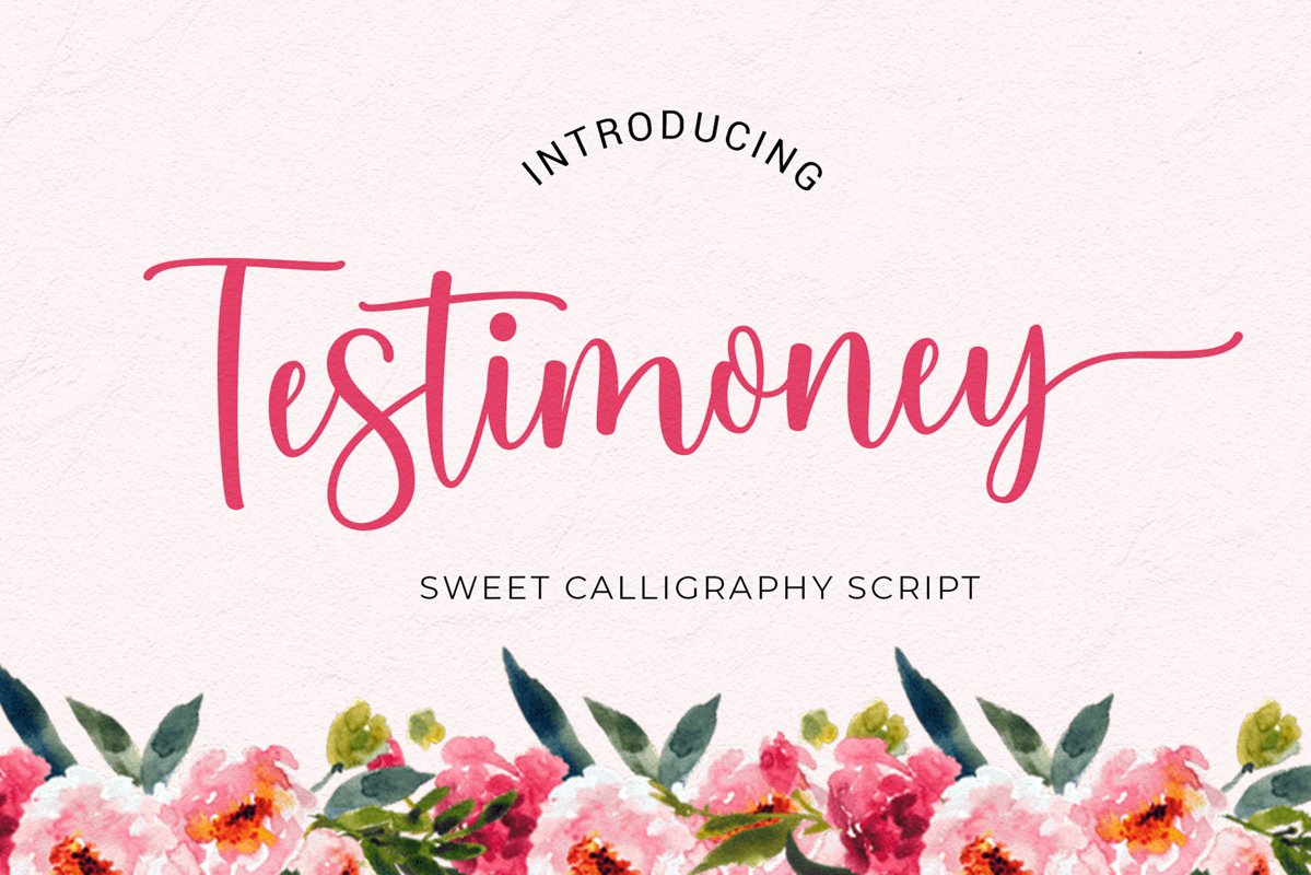 Testimoney modern script example image 1