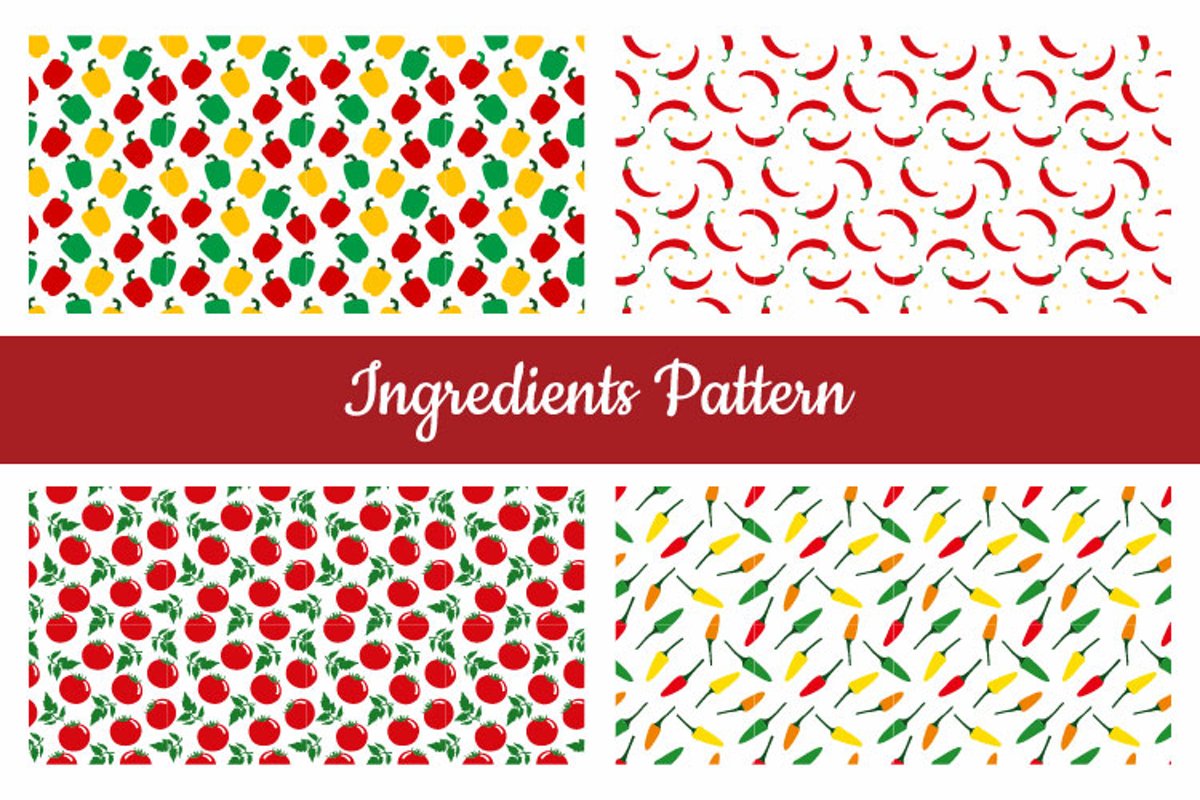 Ingredients Seamless Pattern example image 1