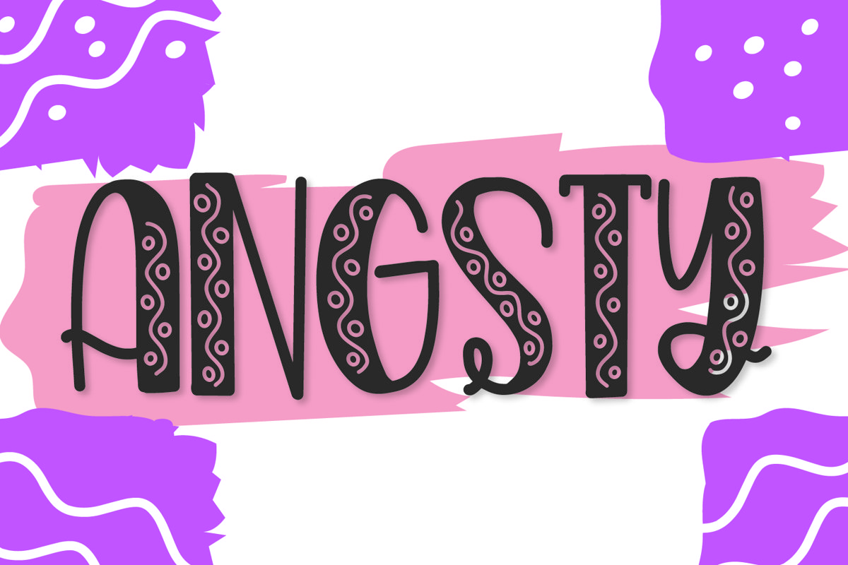 Angsty - A Party Font! example image 1
