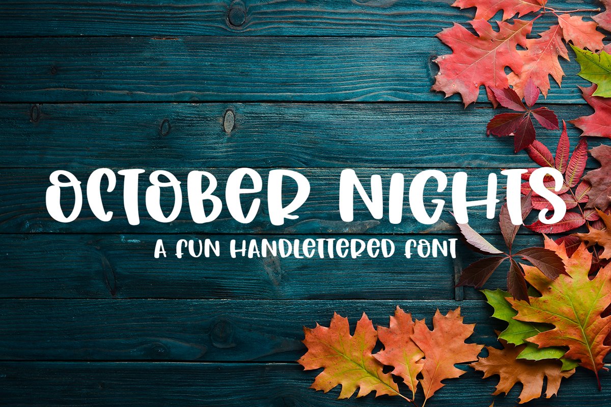October Nights - A Cute Hand-Lettered Font example image 1