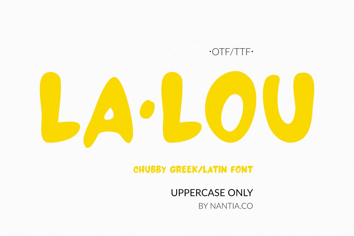 LALOU Greek Latin Chubby Font example image 1