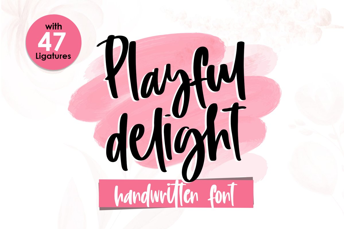 Playful Delight - Handwritten Font example image 1