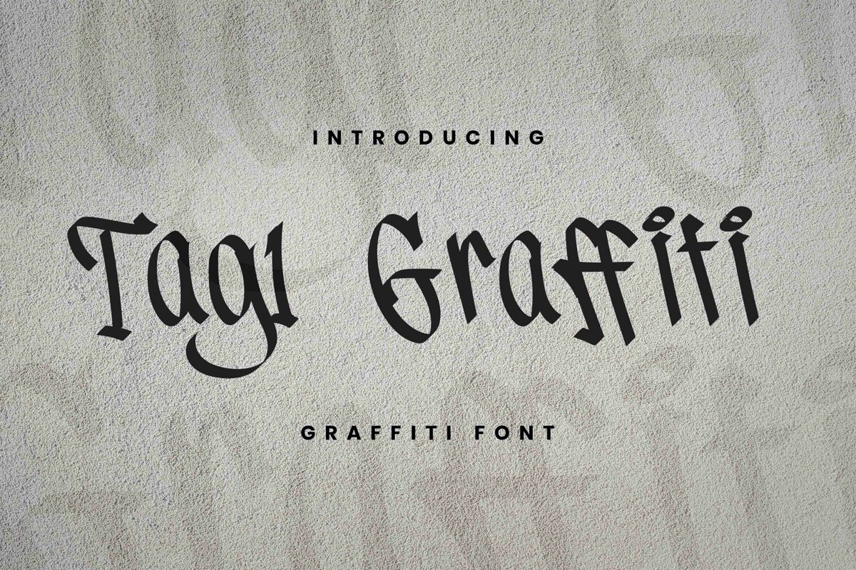 Tag1 Graffiti Font example image 1