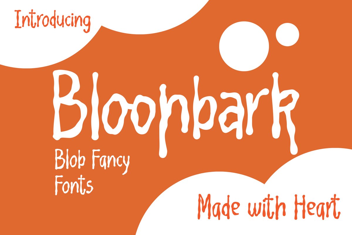 Bloonbark - Blob Fancy Font example image 1