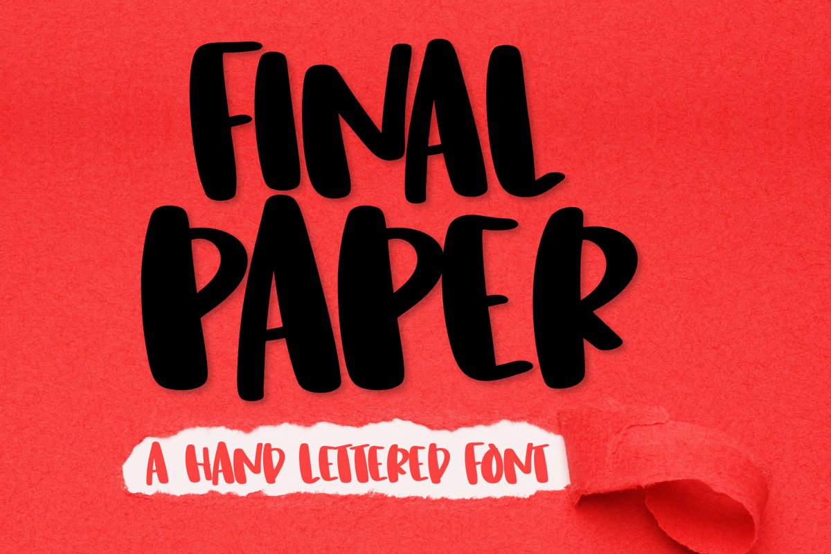 Final Paper - A Clean Hand Lettered Type example image 1