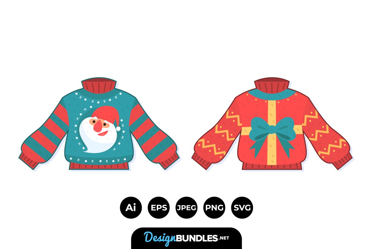 Hand Drawn Ugly Sweater example image 1